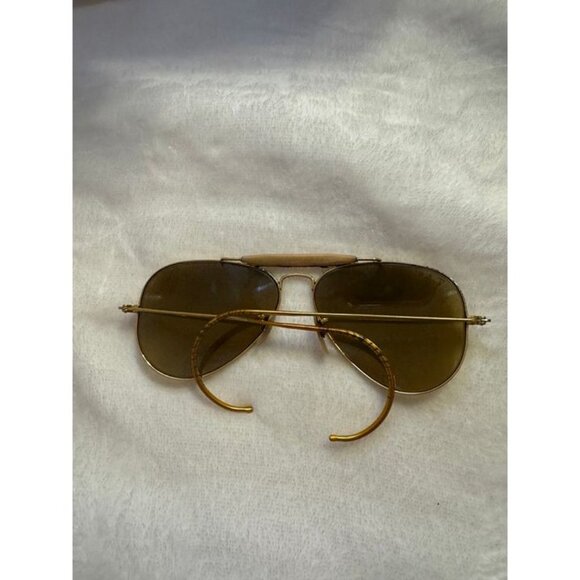 Vintage Ray-Ban USA B&L Diamond Hard Outdoorsman Aviator Gold - Picture 3 of 6